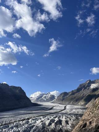 Blick auf Gletscher