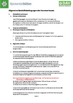 Broschüre AGBs & Stornierungsbedingungen (deutsch)